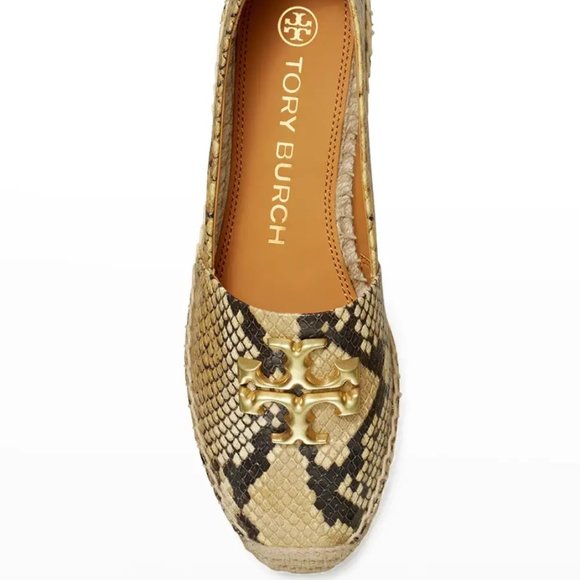 NWT  Tory Burch® Eleanor Snakeskin Embossed Espadrille - Picture 7 of 16